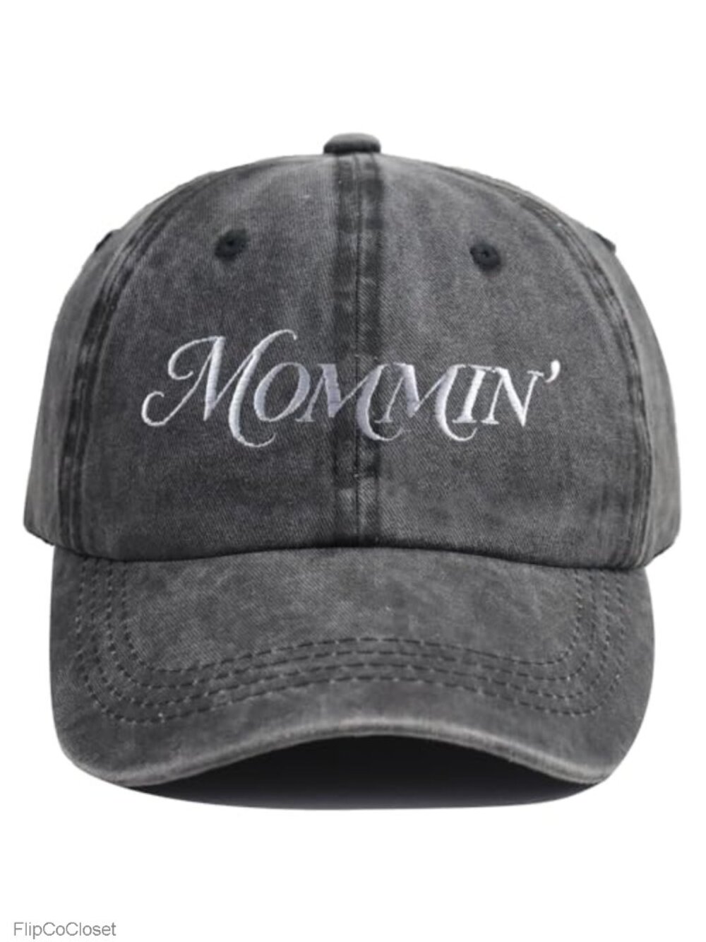 Distressed Cotton Adjustable Embroidered Mama Baseball Cap